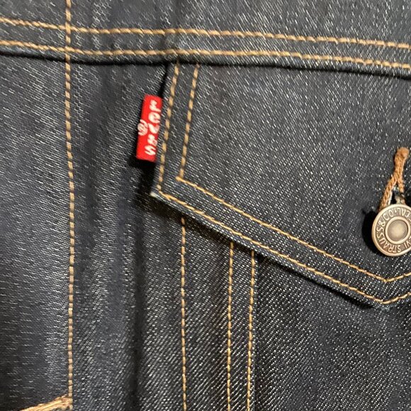 Levis Sherpa jacket dark wash denim Excellent condition Size XXL - Picture 2 of 10